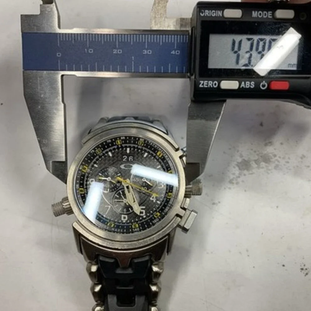 Oakley 12 Gauge Titanium Carbon Fiber w/Carbon Fiber Yellow Dial Watch
